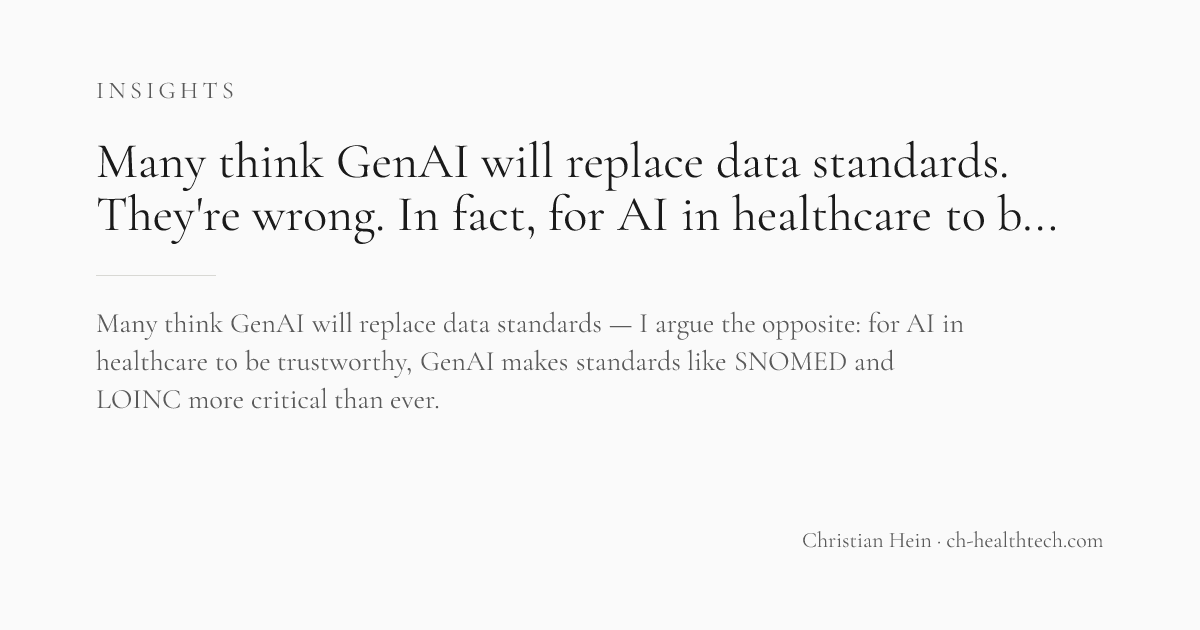 Why GenAI Makes SNOMED and LOINC Standards More Critical
